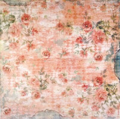 Stamperia Rice Paper - Roses Pink Background (50 x 50cm)