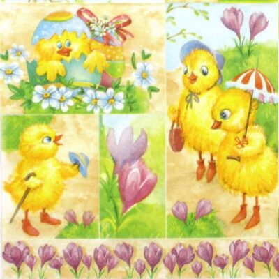 Paper Napkin - Chickens Chatting
