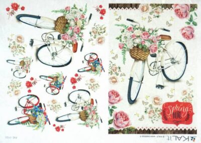 Rice Paper - Spring Time Bike (22 x 32cm)
