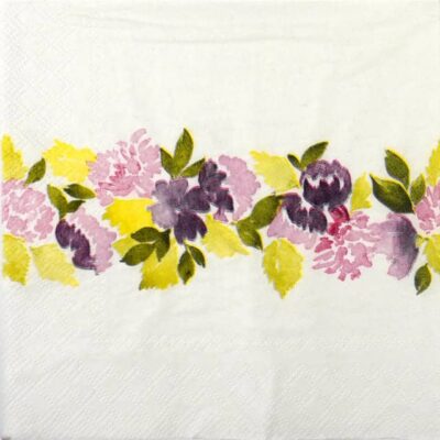 Single Decoupage Napkin - Garland spring