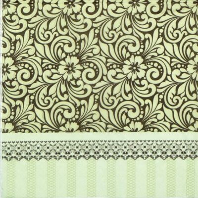 Paper Napkins - Green Ornaments (20 pieces)