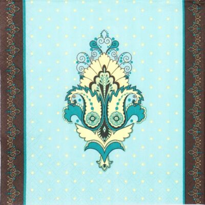 Lunch Napkins (20) - Turquoise Ornaments