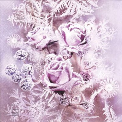 Paper Napkin - Frosted Roses