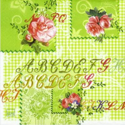 Paper Napkin - Stitched Letters