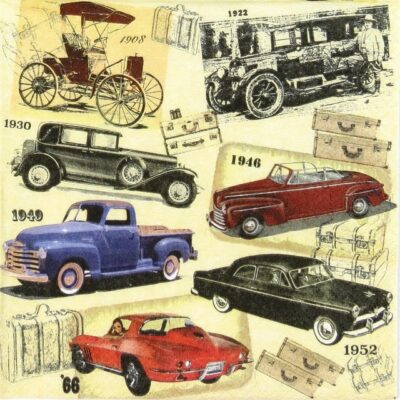 Paper Napkin - Classic Cars
