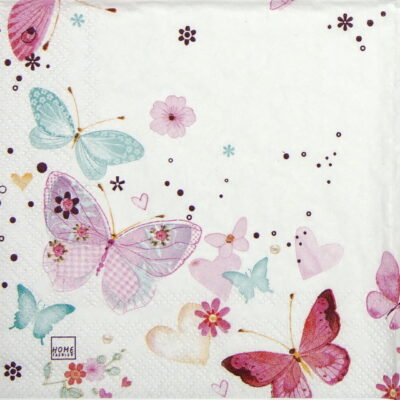 Cocktail Napkin - Lovely butterflies