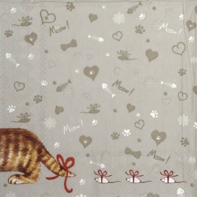 Lunch Napkins (20) - Follow You grey