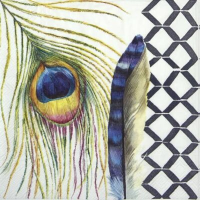 Paper Napkin - Modern Feathers