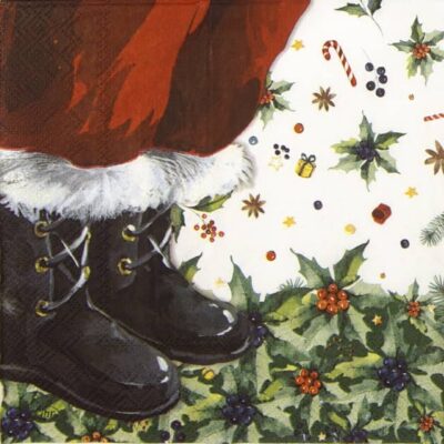 Paper Napkin - Santas Boots