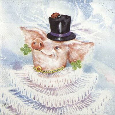 Paper Napkin - Silverster Piggy