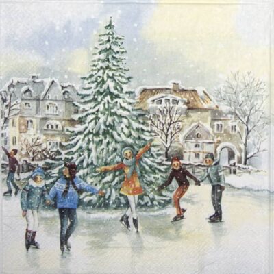 Paper Napkin - A day on ice