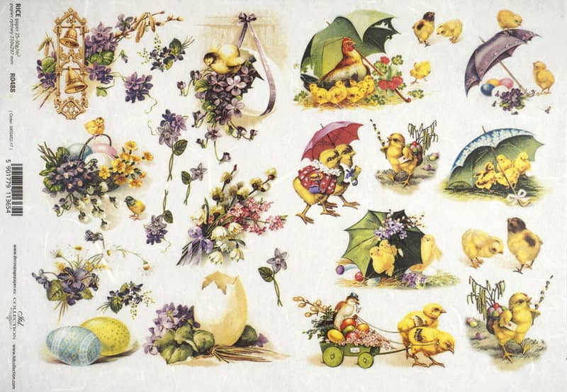 Rice Paper – Happy Easter chicks