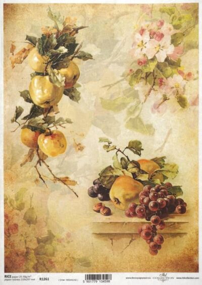 Rice Paper - Autumn Apple & Grape
