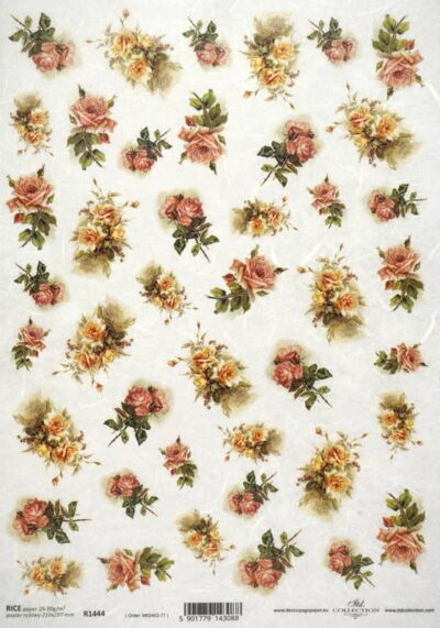 Rice Paper A/3 - Roses - R0300L