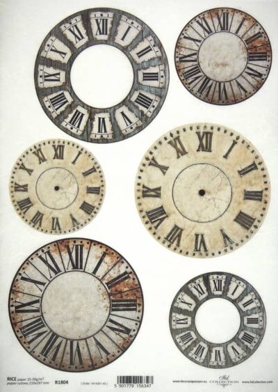 Rice Paper - Clocks - R1804