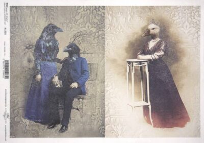 Rice Paper A/3 -  Bird Couple - R0664L