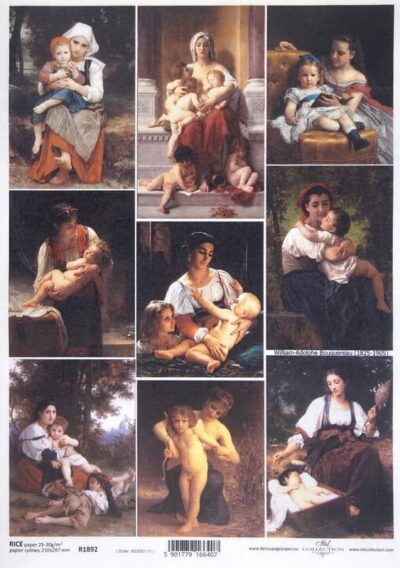 Rice Paper A/3 - Bouguereau: Mother - R0736L