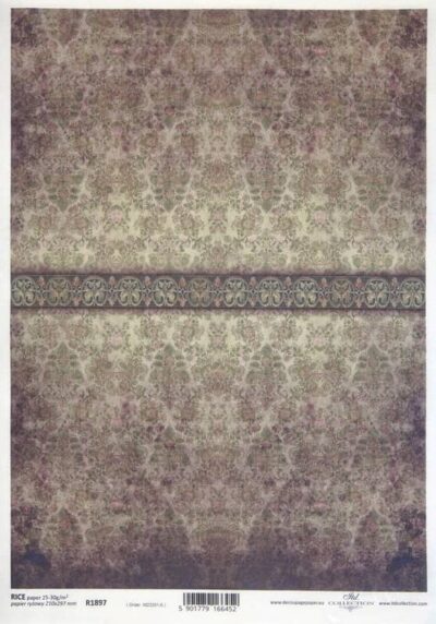 Rice Paper - Flower Damask Wallpaper - R1897