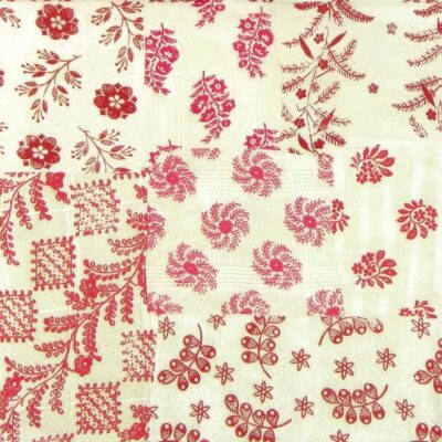 Lunch Napkins (20) - Fabric Patch Red