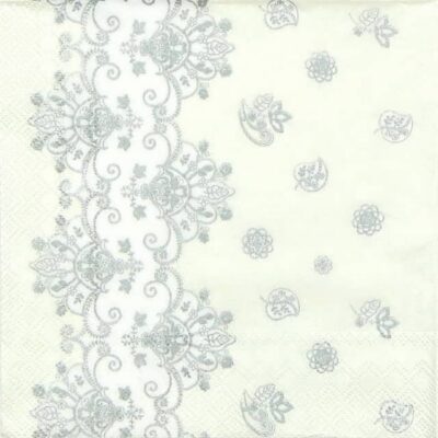 Paper Napkin - Acantha Silver