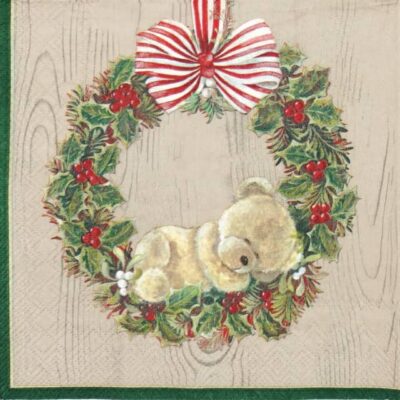 Lunch Napkins (20) - Little Weary Bear brown