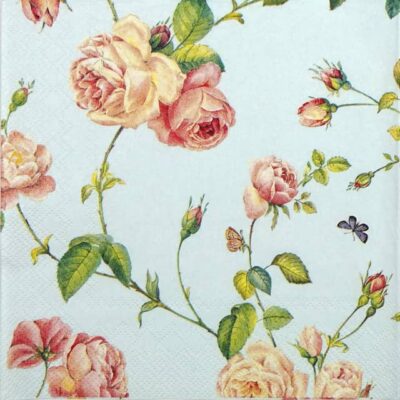 Paper Napkin - Rambling Rose Blue