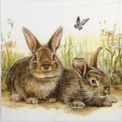 Cocktail Decoupage Napkin - Bunny and Clyde