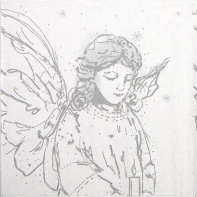 Paper Napkin - Like an Angel silver