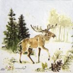 Paper Napkin - Woodland Deer and Moose