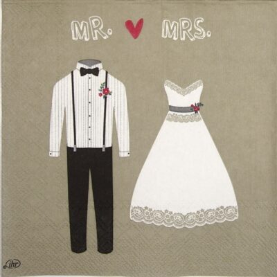 Paper Napkin - Mr. & Mrs. linen