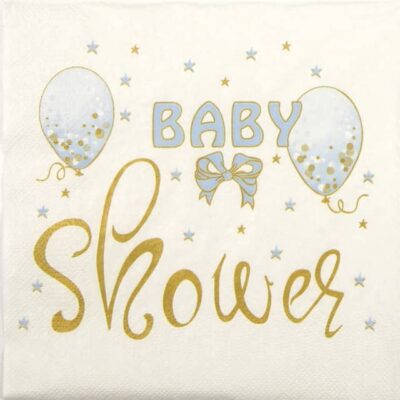 Paper Napkins - Baby Shower Blue (20 pieces)