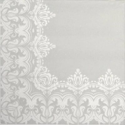 Paper Napkin - Ornament Border grey