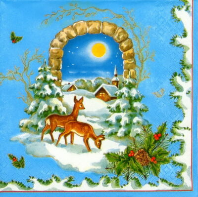 Lunch Napkins (20) - Winter Landscape