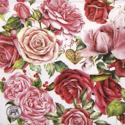 Lunch Napkins (20) - Royal Rose