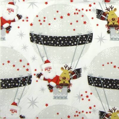 Paper Napkin - Winter Ballooning