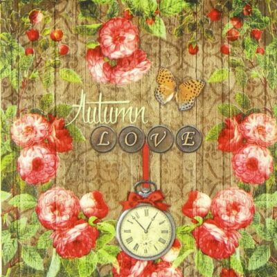 Single Decoupage Napkin - Autumn Love