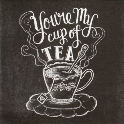 Paper Napkin - Lily & Val: Blackboard Tea