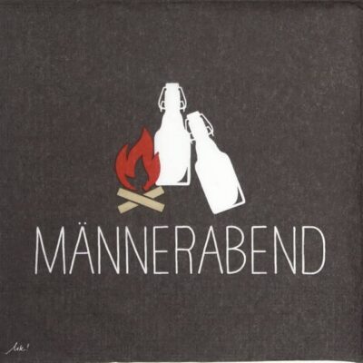Single Paper Napkin - Ute Krause: Männerabend