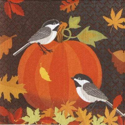 Cocktail Napkin - Liz Leines: October Pumpkin