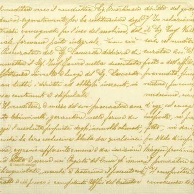 Paper Napkin - Tassotti: Scrittura Oro