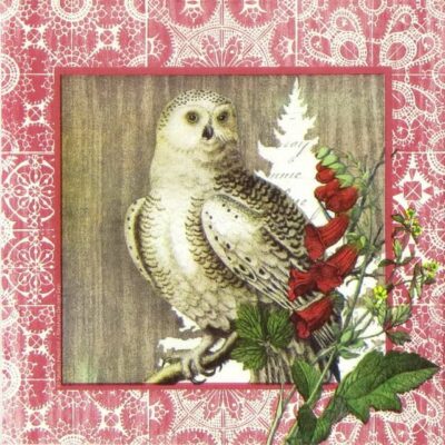 Paper Napkin - Studio Frivolité: Winter Woods Owl