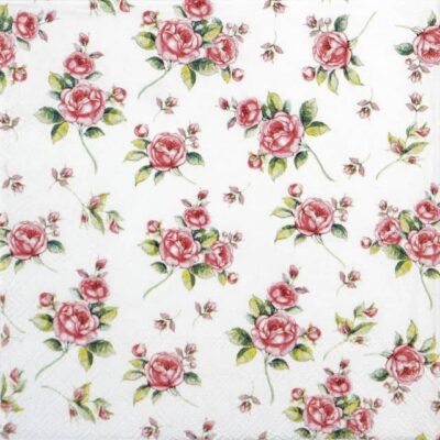 Single Decoupage Napkin - Evelyn White
