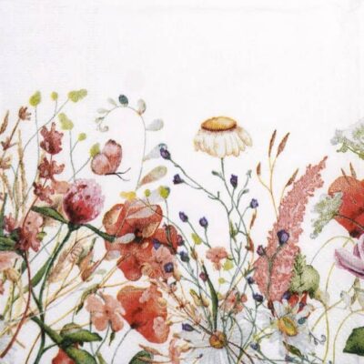 Cocktail Decoupage Napkin - Field of Flowers