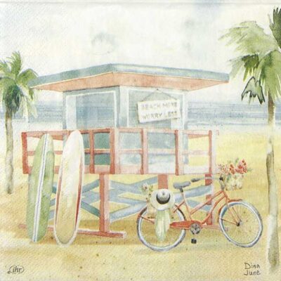 Single Decoupage Napkin - Miami Beach