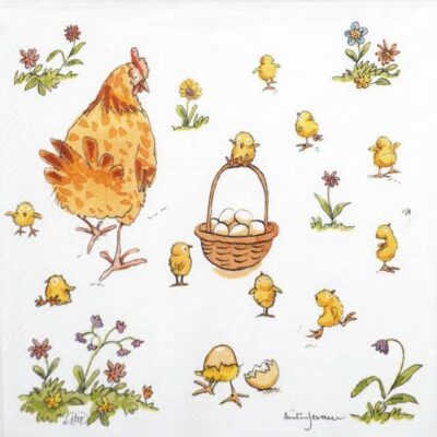 Single Decoupage Napkin - Mother Hen