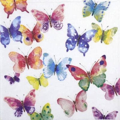 Single Decoupage Napkin - Carola Pabs: Butterfly Phantasy