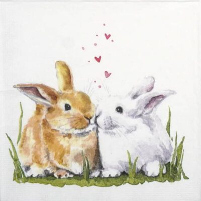 Paper Napkins - Carola Pabst: Easter Kiss (20 pieces)