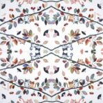 Open view of the Fall-Cats decoupage napkin showing the full repeating autumn design with cats