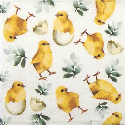 Single Paper Napkin - Chicken in Eggs