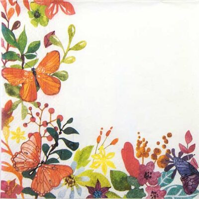 Single Paper Napkin - Watercolor Meadow